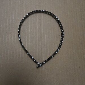 Black headband with White Polka Dots